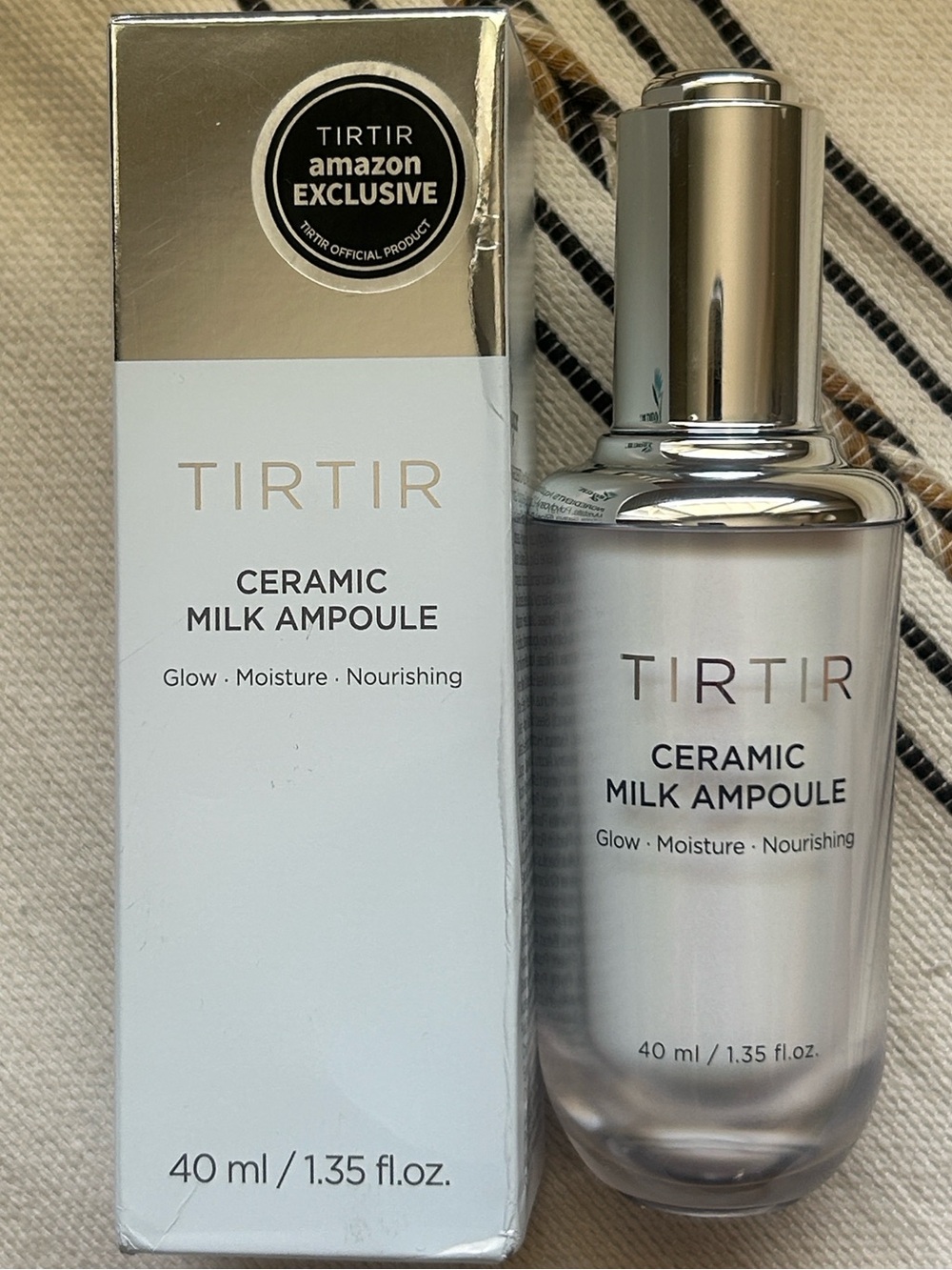 TIRTIR Ceramic Milk Ampoule 40ml K-Beauty Hydrating Glow Serum New Sealed